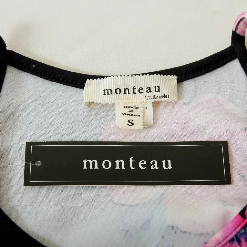 NWT‎ Monteau Sleeveless Halter Floral Mini Dress